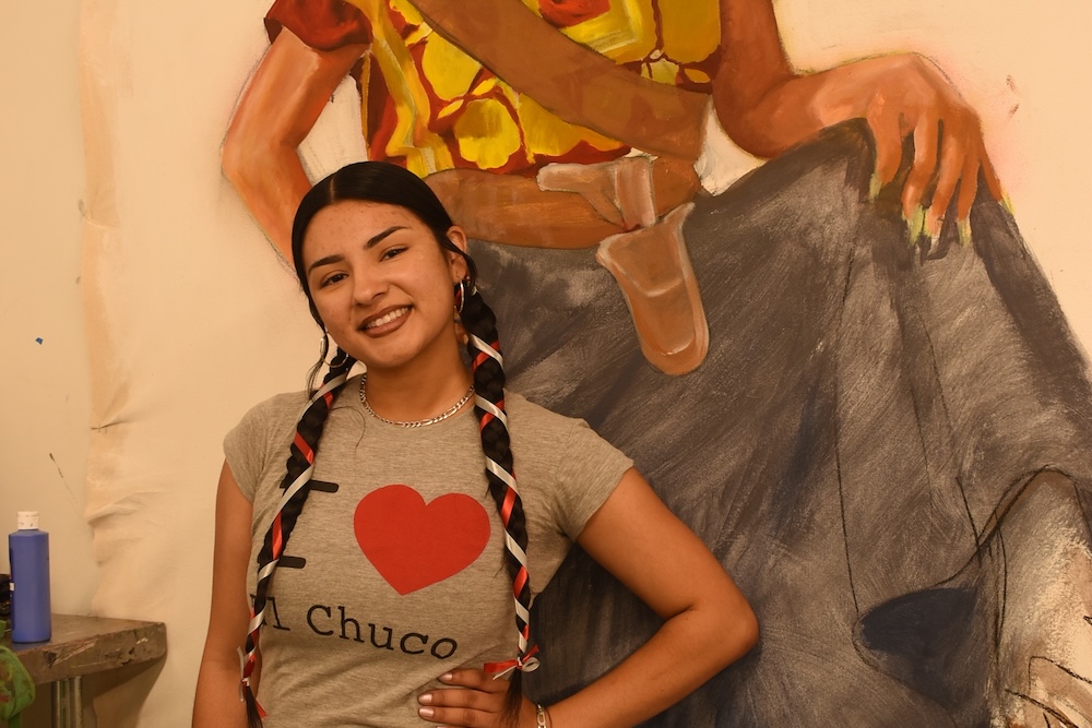 Citlali Delgado student with painting