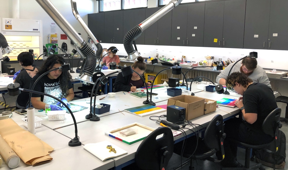 Conservation Students in the Lab